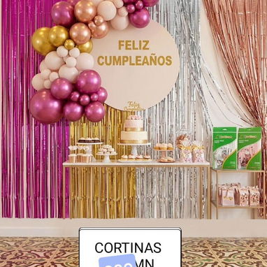 Carteles de Feliz cumpleaños. Cortinas decorativas de cumpleaños - Img 128010699