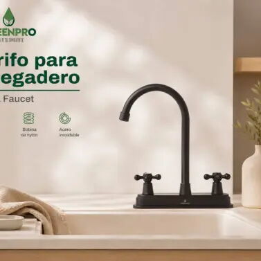 Grifo fregadero doble cuello cisne negro GP 1013  //18 USD - Img 123666617