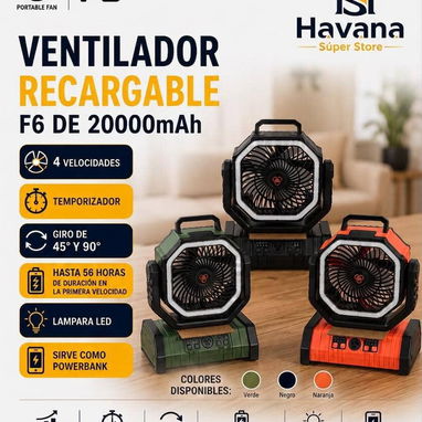Ventilador F6 recargable original - Img 126677160