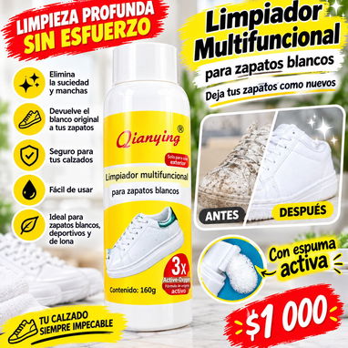 Espuma para limpiar zapatos blancos. - 2/6