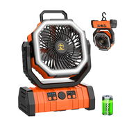 Ventilador portátil recargable para camping Multper de 20000 mAh con control remoto y luz LED camping fan - Img 56487350
