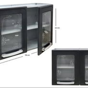 Estante de cocina negro con cristal - Img 56926151