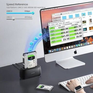☎️53544655 🛵 Entrega Disponible ⭐💾 ORICO Base Dock para Disco Duro Externo USB 3.0 – Compatible con HDD y SSD SATA ⭐ - Img 125391533