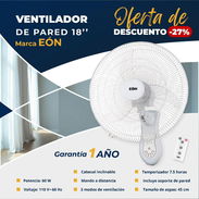Ventilador de Pared Marca EÒN de 18 pulgadas - Img 55145611