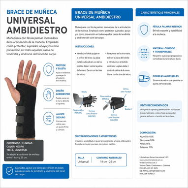 Muñequera Universal Ambidiestro Kamex - Img 123857995