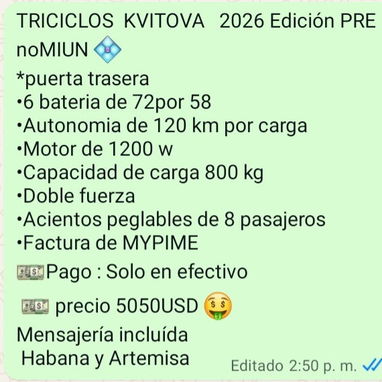 TRICICLO KVITOVA 2026 Edición PREnoMIUN - Img 123128660