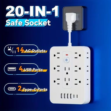 Regleta Multicontacto 20 en 1 Protección contra Sobrec... | videojuegoshabana.com - Img 126113926