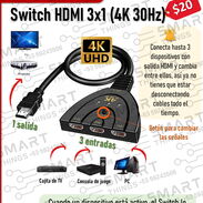 Selector HDMI 5x1* Switch HDMI 3 entrada 1 salida/ Switch HDMI 4K conecta varios equipos al monitor HDMI cajita, PC XBOX - Img 39584968