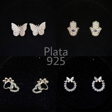 Aretes y Argollas de Plata 925 - Img 112555895