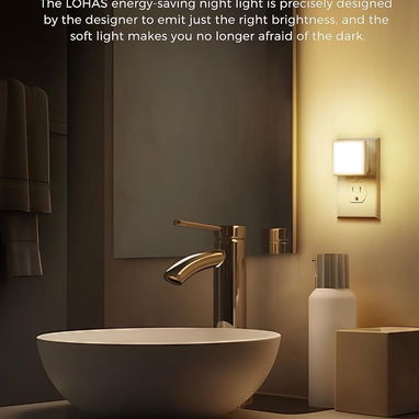Lampara Luz nocturna, luces nocturnas enchufables a la pared,sensor de atardecer a amanecer, luz nocturna - 6/8