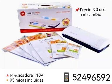 Plasticadora GBC Inspire Plus + 95 Micas   110V  Tamaño carta   52496592 - Img main-image-44708901
