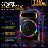 ALTAVOZ ROYAL 5000w PMPO DE 12´´ CON TRÍPODE RBT2540-12T - Img 56387462