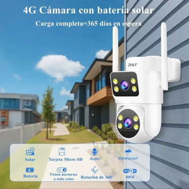 Cámara wifi solar 4K 10Mpx 2 lentes - Img 127913875