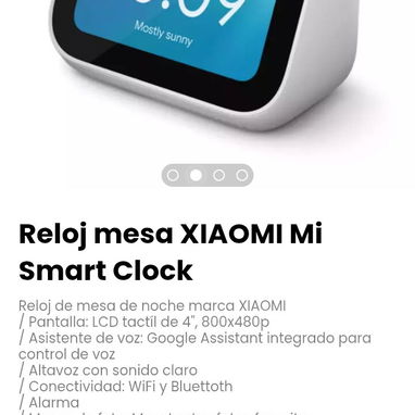 Reloj mesa XIAOMI Mi Smart Clock. Reloj de mesa de noche marca XIAOMI - Img 114302413