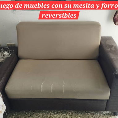 🛋️✨ JUEGO DE MUEBLES CON MESITA Y FORROS REVERSIBLES ✨🛋️ - Img 123919630