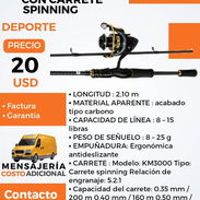 Caña de pescar con carrete Spinning. Deporte - Img 55785856
