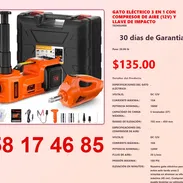 GATO ELÉCTRICO 3 EN 1 CON COMPRESOR DE AIRE (12V) Y LLAVE DE IMPACTO - Img 54823221