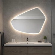 Espejo asimetrico horizontal con luz led 120usd - Img 57899209