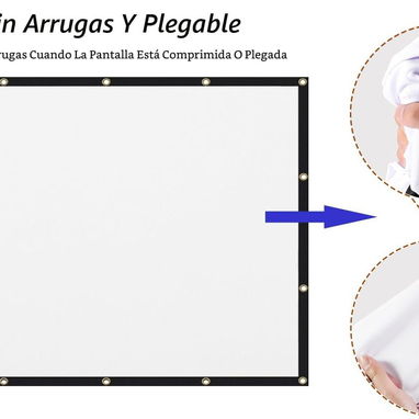 🎬Pantalla plegable para proyector 120"- para transformar cualquier espacio en una auténtica sala de cine🎬🍿 - 2/7