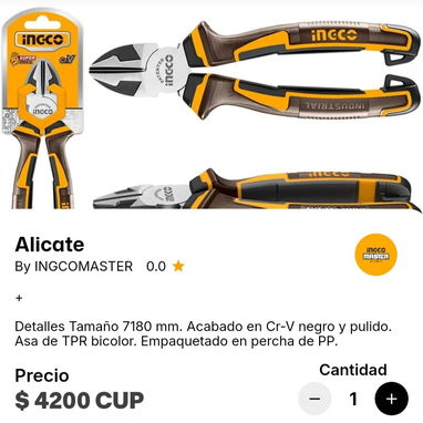 MARTILLO/ ESCUADRA/ ALICATE o PINZA DE CORTE - Img 123213907
