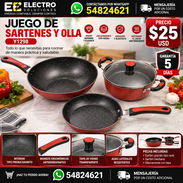 JUEGO DE SARTENES Y OLLA Y1298 Nuevas - Img 56330854