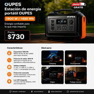 Estación de energía Oupes 1800w/1488wh con envío incluido - Img 55497263