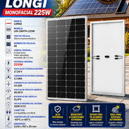 ☀️ LONGI ☀️ PANEL SOLAR MONOFACIAL LONGI 225W. MENSAJERÍA CON FACTURA Y GARANTÍA. 📲 54833699 - Img 56945961
