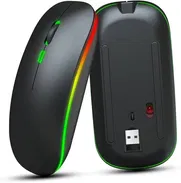 Mouse inalambrico recargable con luces RGB - Img 50122027