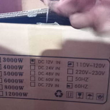 Inversor de Corriente DC a AC / 12v a 120v, 3000w Q7 - Lumina, Garantía de 1 mes, Entrega por un mínimo costo adicional - Img 118982873