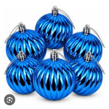 Set de 6 bolas de navidad con relieve - 2/8