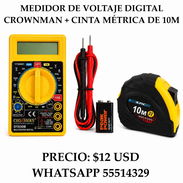 MULTÍMETRO DIGITAL CROWNMAN + CINTA MÉTRICA 10M, ENTREGA DE FACTURA, VARIEDAD DE ARTÍCULOS DE FERRETERÍA, ETC - Img 56252617