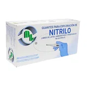 Guantes azules de nitrilo Talla M 100 unidades 50 pares - Img 56480813