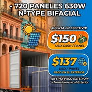 Panel solar de 630W bifacial venta por contenedor - Img 57663007