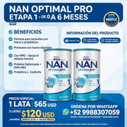 Leche NAN OPTIMAL PRO ETAPA 1 - DE 0 A 6 MESES - Img 56484647
