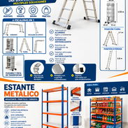 Escalera multipropósito y estante metálico - Img 57563722