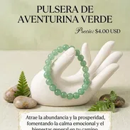 Pulsera Verde AVENTURINA 💚 PROTECCION HOLISTICA - Img 57364988