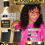 ✨ ¡ILUMINA TUS ESPACIOS CON ESTILO! ✨ 🖤 APLIQUE SEMI CILÍNDRICO IYAWO 🖤 Ideal para EXTERIOR E INTERIOR 🏠✨ 💡 Luz haci - Img 57104180