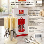 Set de cubiertos 34 PCS Bistro Cutlery Set with Revolving Carousel - Img 55788562