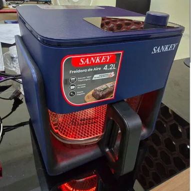 Freidora de aire de 4.2L marca Sankey con canasta de cristal templado 🏠 La más saludable de todas las freidoras 75 USD - 6/6