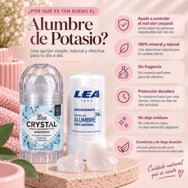 Piedra de alumbre desodorante de crystal alumbral - 4/9