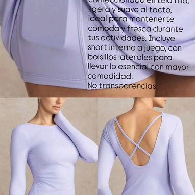 Vestidos para el GYm con licra abajo tela fría - 2/4