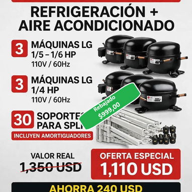 Combo máquinas de frío y soportes split pie de amigo - Img 119833826