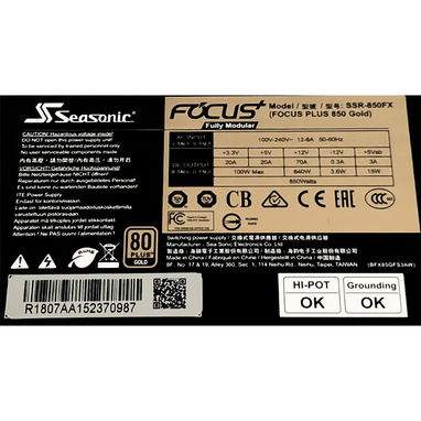 SEASONIC 850w 80+ ORO FULL MODULAR, NUNCA SE HA USADO - Img 127850490