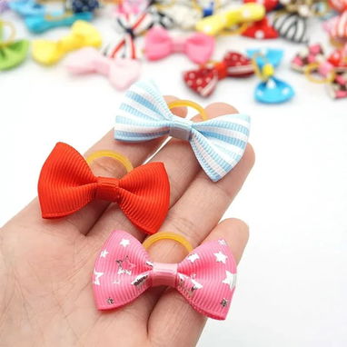 Lacitos Decorativos para el pelo de las Mascotas /4piezas - 3/5