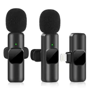 Micrófono Inalámbrico SET 2 Micrófonos Lavalier Inalámbricos NUEVO Celular Teléfonos Android iPhone GAMA ALTA - Img 48978226