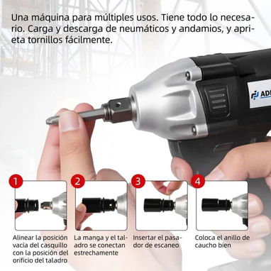 Torito Adeske D3 Llave Impacto Percutor Electrico inalambrico - 3/5