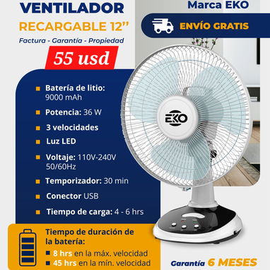 Ventilador recargable - Img 124676335