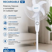 🌬️❄️ Ventilador Recargable MILEXUS 16" ❄️🌬️ - Img 55911334