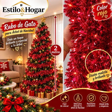Rabo de gato para arbolito de navidad mude 2 metros - 4/5