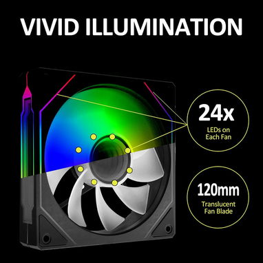 🌈🖥️ PACK 3 FANES 120MM ARGB INFINITY MIRROR PWM PARA PC GAMER ENVÍO DISPONIBLE + GARANTÍA - Img 118793873